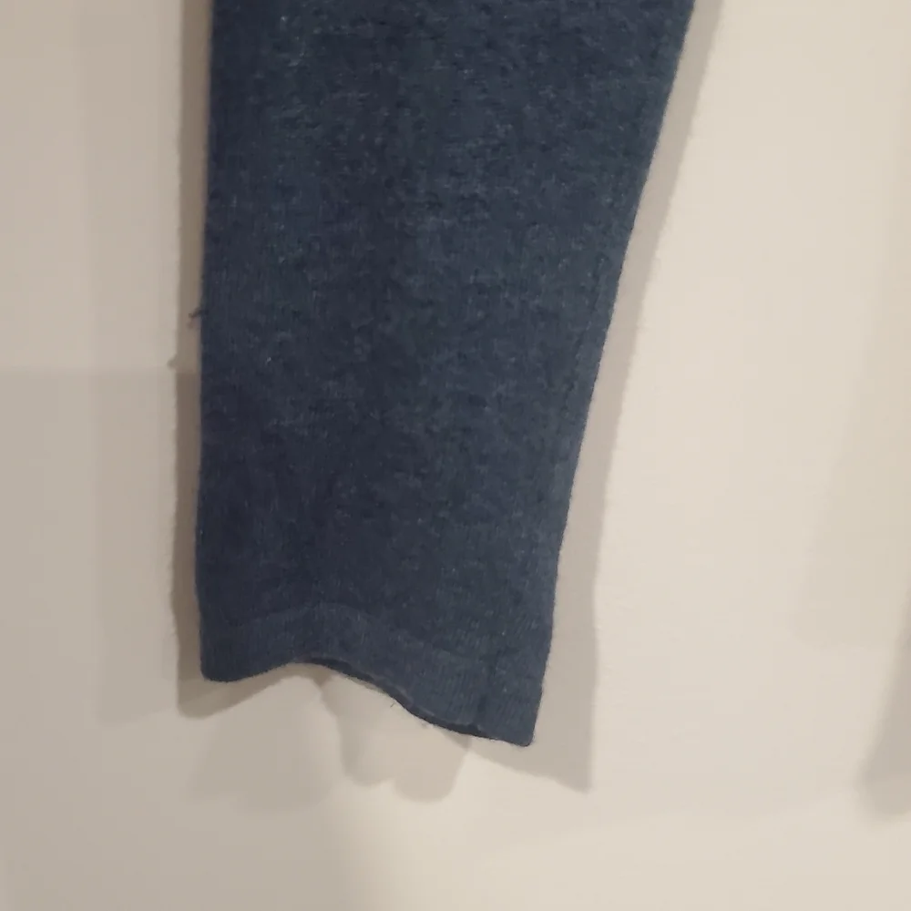 Blended Cashmere Open Cardigan Muted Deep Teal Pleats & Ruffles Hi Lo Cozy  Boho - Picture 6 of 6